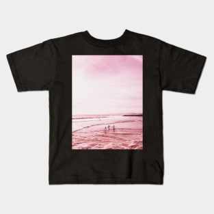 Landscape, Pink sunset, Ombre, Scandinavian art, Modern art, Wall art, Print, Minimalistic, Modern Kids T-Shirt